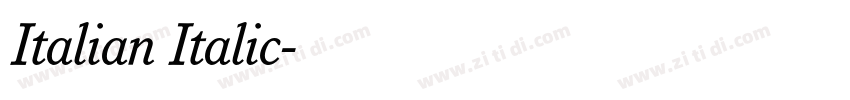 Italian Italic字体转换